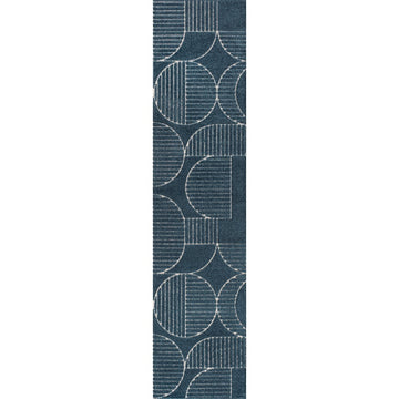 Nordby Geometric Arch Scandi Striped Area Rug